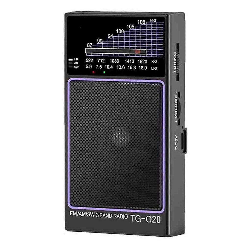 Schwarzes, Wiederaufladbares, Tragbares Am/fm/sw-radio Mit Stereo-kopfhöreranschluss Für Den Heimgebrauch, Als Ersatz Für Praktische Geräte