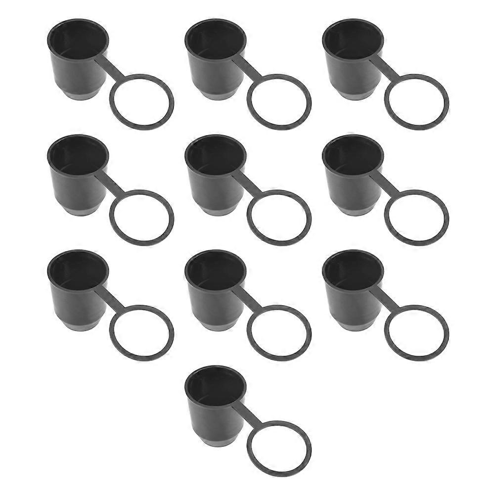 Packung Mit 10 Schwarzen Schutzkappen Für Anhängerkupplungen (drucktyp) Für Pkw, Anhänger Oder Wohnmobile (eig88).