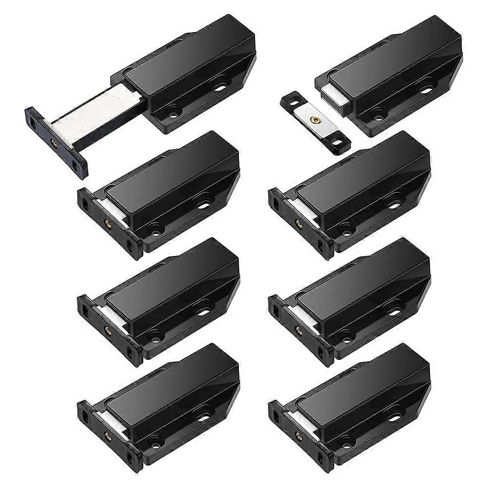 Set Mit 8 Robusten, Magnetischen Push-to-open-schrankverschlüssen, Leichtgängig Per Druck Zu Öffnen, Berührungsempfindliche Magnete, Weiß