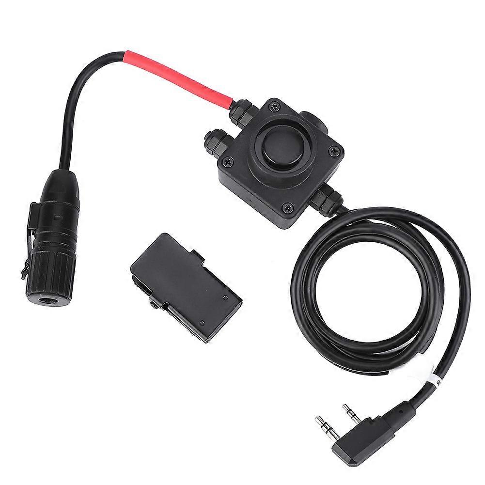 Ptt-adapter Für Kopfhörer, 3,5-mm-anschluss, Schwarzer Gürtelclip, Einfaches Verbindungskabel Für Die Tac-serie