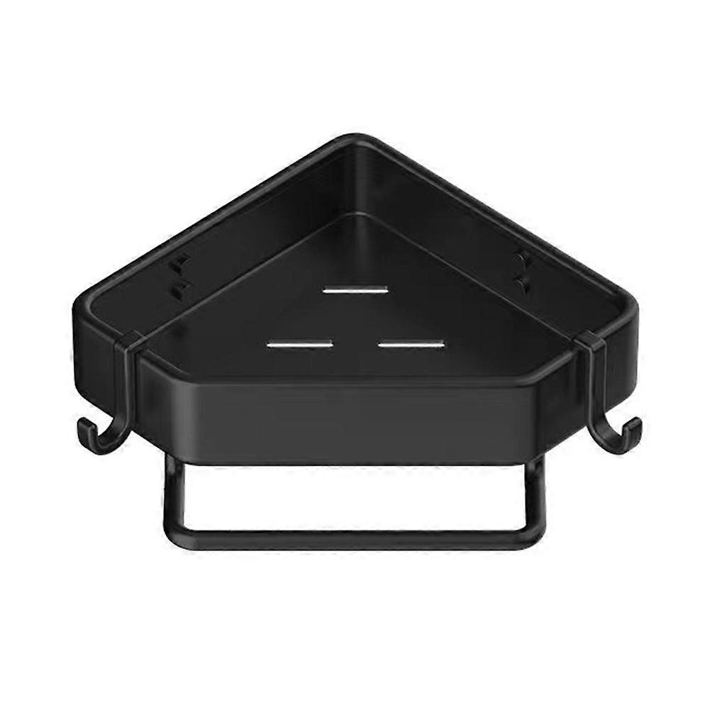Badezimmerregal, Duschablage, Schwarzes Eckregal, Wandmontierter Shampoohalter