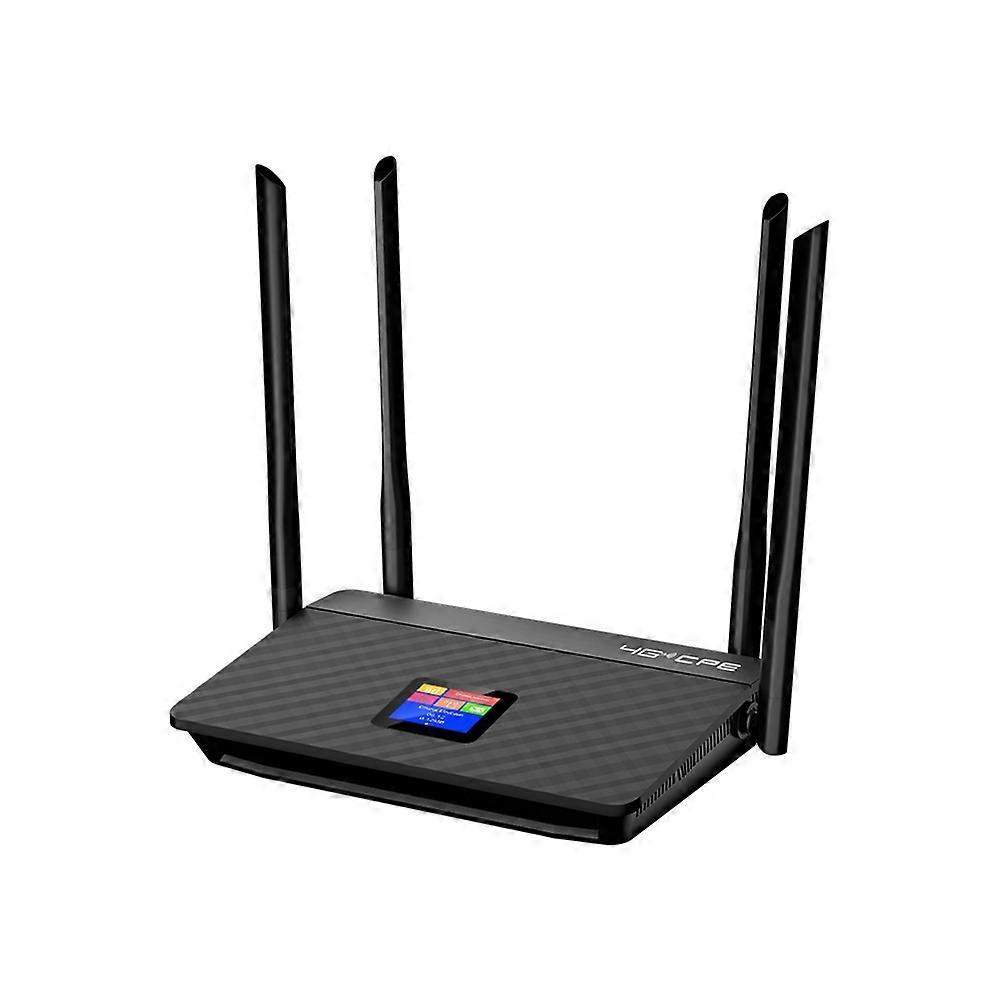 4g-wlan-router, 300 Mbit/s, Cat4, 32 Benutzer, Rj45, Wan, Lan, Lte, Wlan-modem, Sim-kartensteckplatz, Schwarz, Eu-stecker