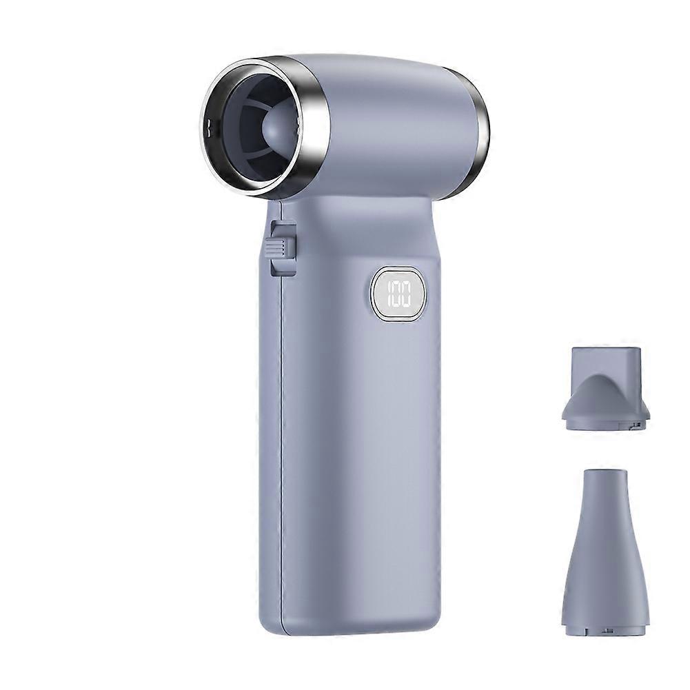 Tragbarer Tischventilator Turbo Jet, 110.000 U/min, Mini-tischventilator Mit Akku (6000 Mah), 100 Geschwindigkeitsstufen, Dunkelblau