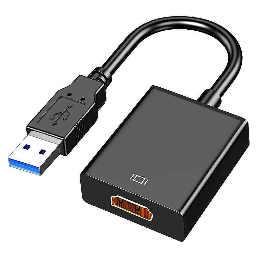 Multifunktionaler Und Praktischer Usb-zu-hdmi-konverter Für Computer, Kompatibel Mit 1080p Hd-audio/video, Schwarz