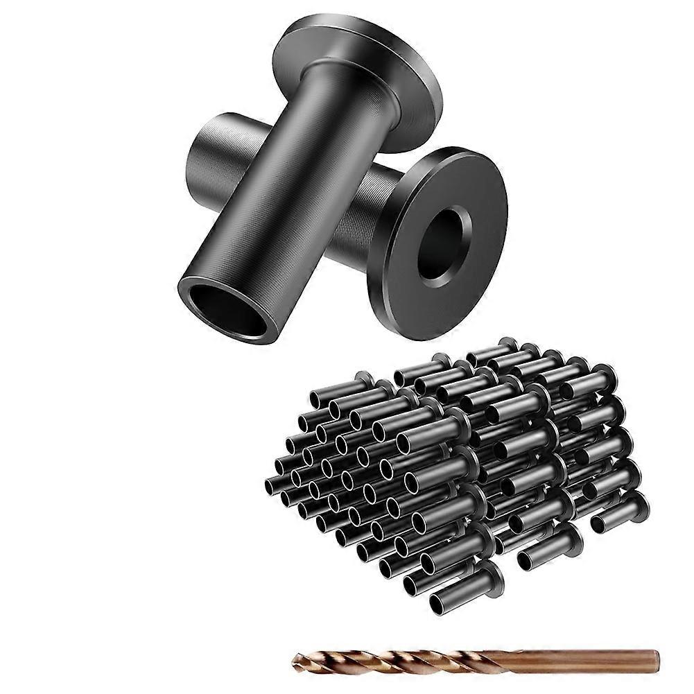 Packung Mit 120 Schwarzen Edelstahl-schutzhülsen Für 1/8-zoll-terrassengeländerkabel, Für Holz-/verbundstoffpfosten