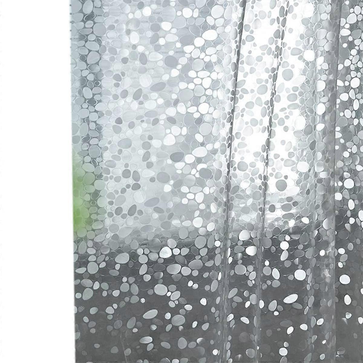 Transparente Duschvorhang-einlage, Leichter Duschvorhang Aus Kunststoff Mit Kieselsteinmuster