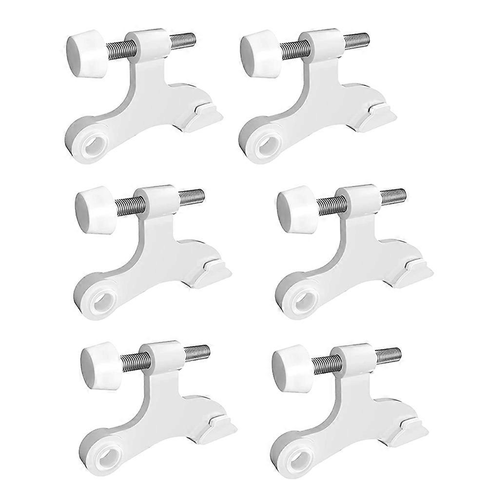 Set Mit 6 Weißen Scharnierstiften, Verstellbarem Türstopper, Robustem Scharnier Mit Gummidämpfer Zur Verringerung Des Risikos Von Beschädigungen Und Kratzern An Den Wänden.