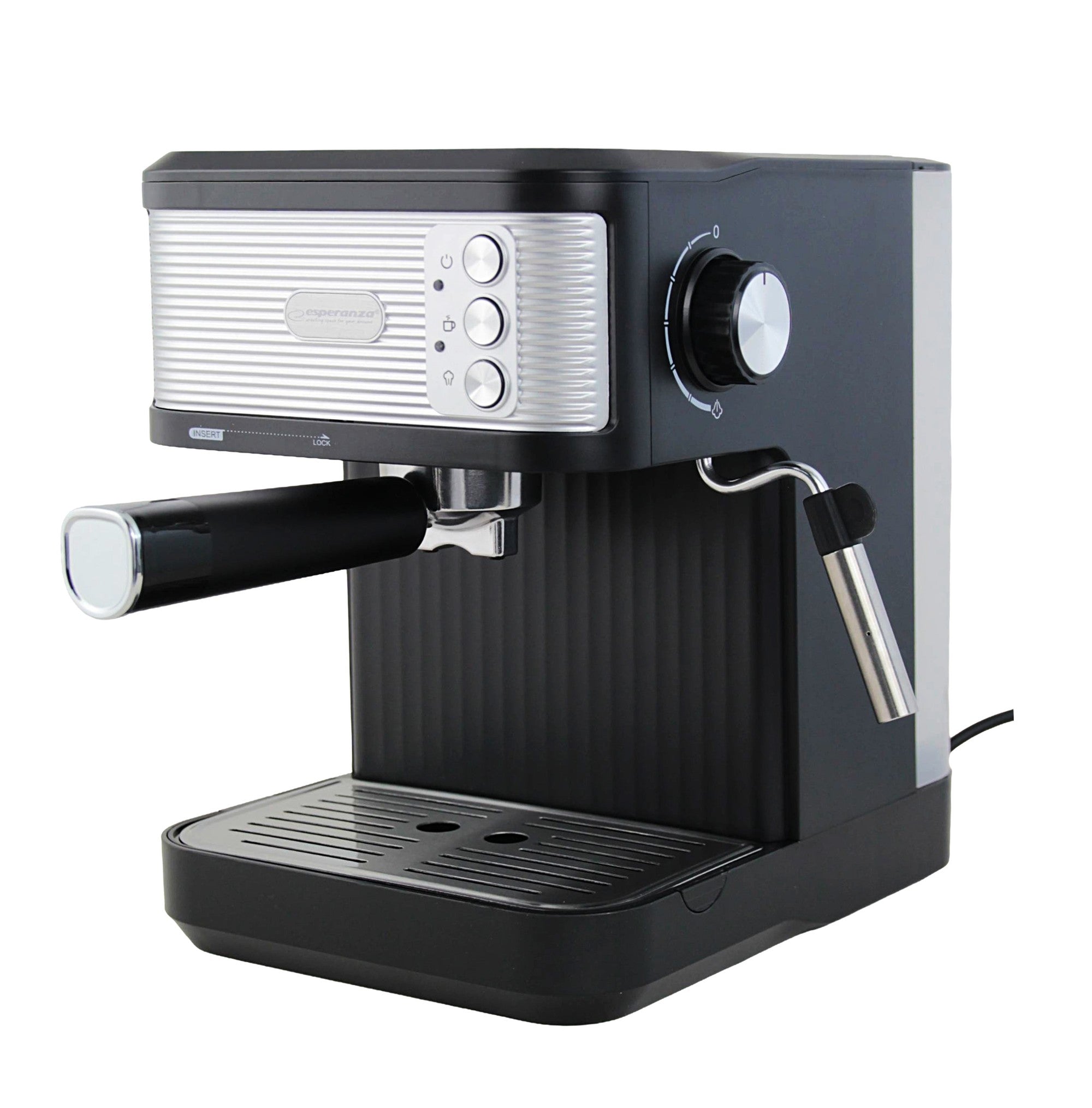 Espresso Machine With Milk Frother, 1.8l, 20-bar Pressure