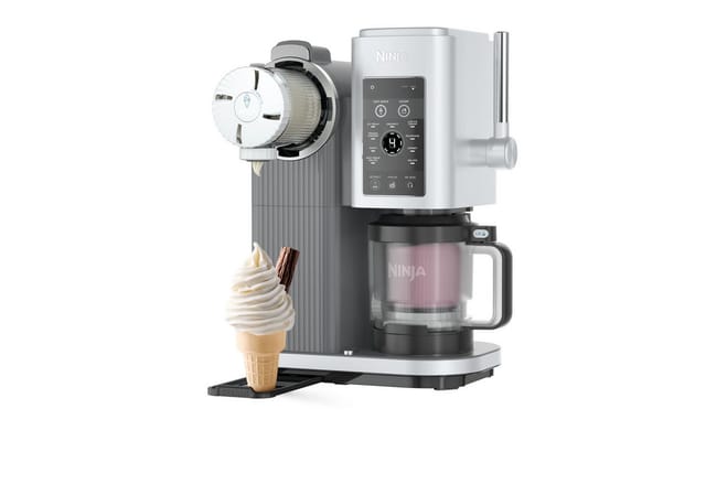 NINJA Eismaschine - Creami Swirl NC701EU - Kapazität 480ml - 13 Programme einschließlich italienisches Eis - 2 Töpfe enthalten