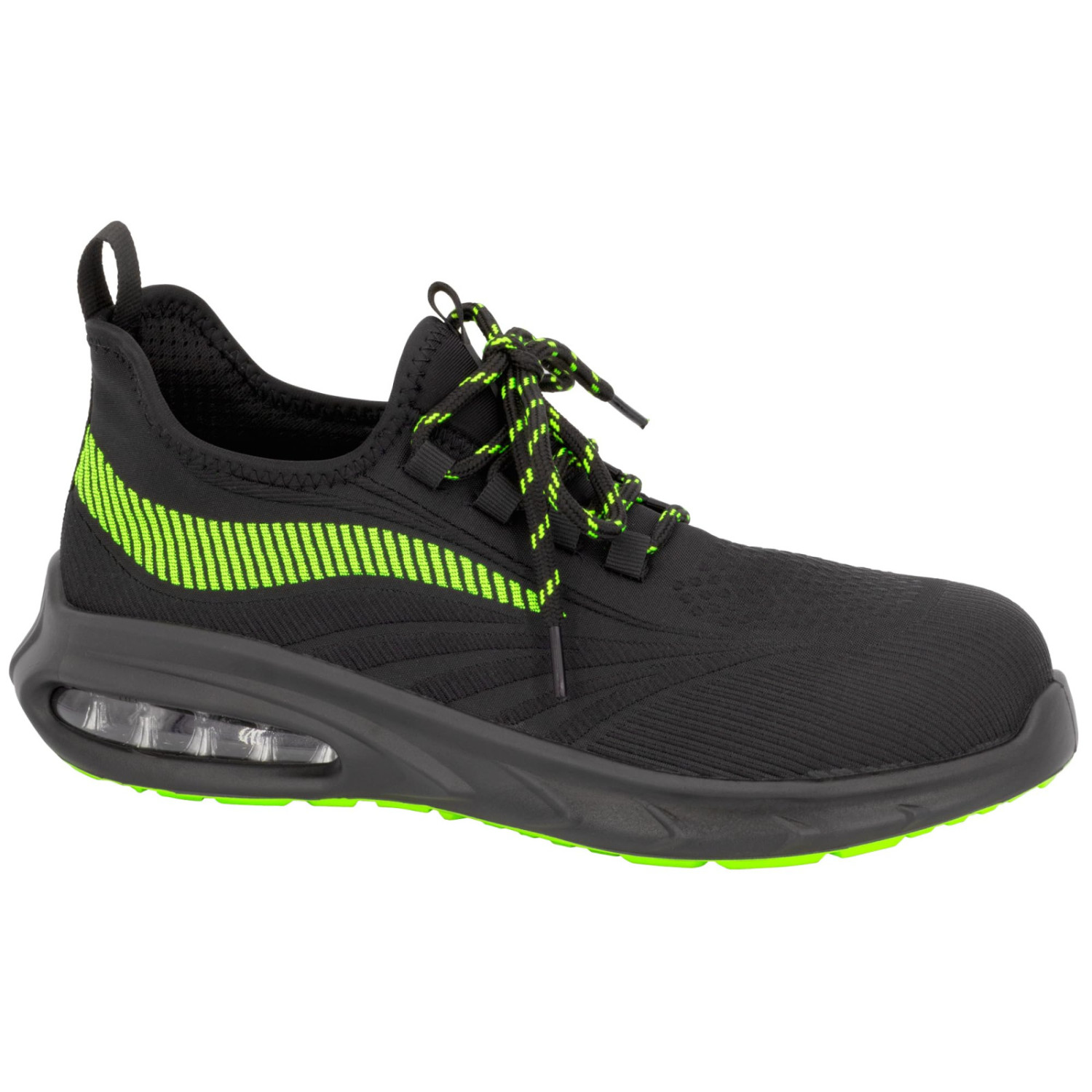 Neri Safety Sicherheitsschuh Rush-998 S1p Esd Metallfrei Mit Glasfaser-zehenschutzkappe Schwarz/grün Gr. 42