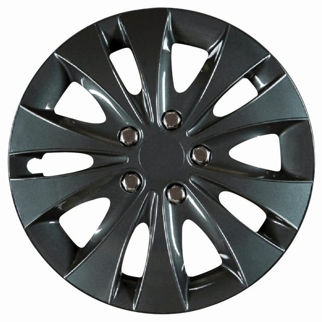 Cartrend Radzierblenden Storm 38 cm (15 Zoll) schwarz 4 Stück