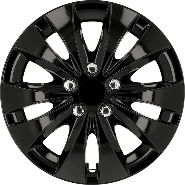 Cartrend Radzierblenden Storm 35 cm (14 Zoll) schwarz 4 Stück