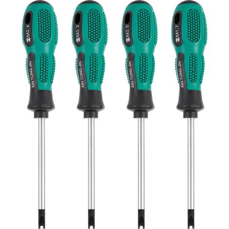4-teiliges Schraubendreher-set: U-förmige, Gegabelte, Magnetische, Geschlitzte Und Cr-v-multifunktions-schraubendreherbits.