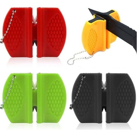 4-teiliges Set Tragbarer Küchenmesserschärfer, Mini-stufenschärfer Für Dicke Und Dünne Taschenmesser, Ideal Für Camping, Bergsteigen Oder Grillen Im Freien