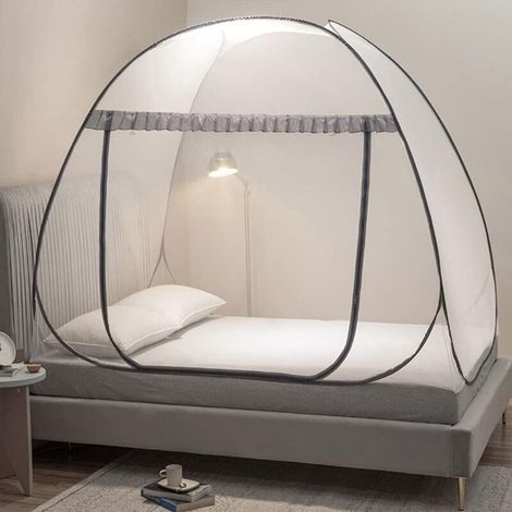 Klappbett Mit Netzrücken, Für Kinder, Mädchen Und Jungen, Geeignet Für Den Innen- Und Außenbereich (xl Einzelbett, Grau)