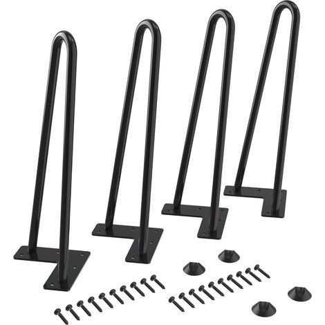 Stück 30 Cm Lange Metall-couchtischbeine, Möbelfüße Mit 9 Mm Haarnadelform, Durchmesser 9 Mm, Für Esstisch, Schrank Oder Garderobe