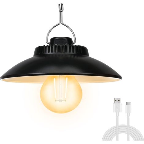 Wiederaufladbare Campinglaterne, Retro-design Mit 2 Leuchtmodi, Ipx4 Wasserbeständig, Ideal Für Camping, Wandern, Angeln Und Notfälle (1200 Mah)