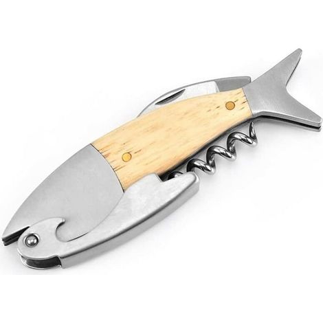 Korkenzieher Im Kreativen Fischdesign, Multifunktionaler Weinkorkenzieher, Bier- Und Weinkorkenzieher