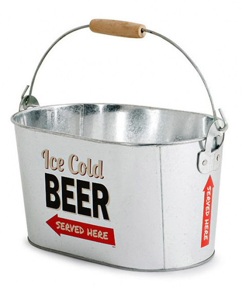 Weineimer Balvi Party Time Metall Silber 16.5x30x20 Cm