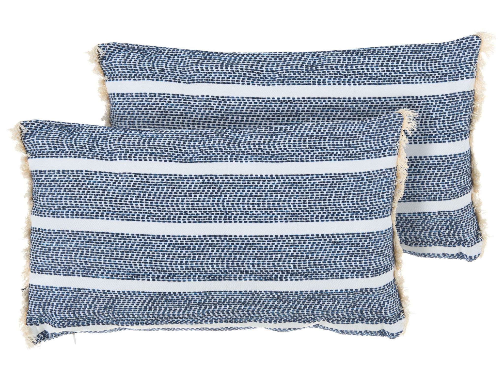 Gartenkissen 2er Set Alpinia Streifenmuster 30 X 50 Cm Blau