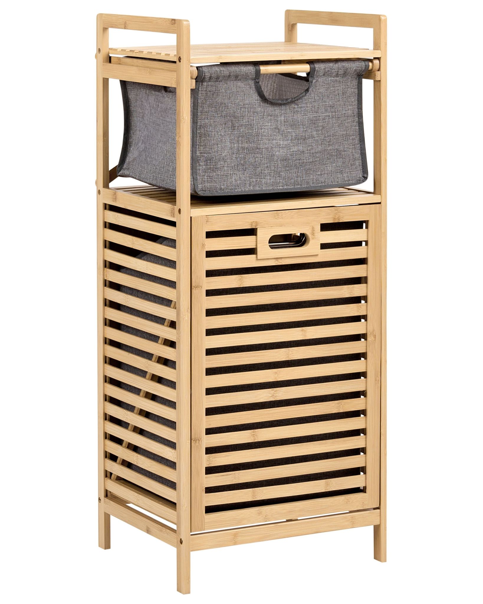 Wäscheschrank Mit Kipptür Cutervo 40 Cm Bambus Hellbraun