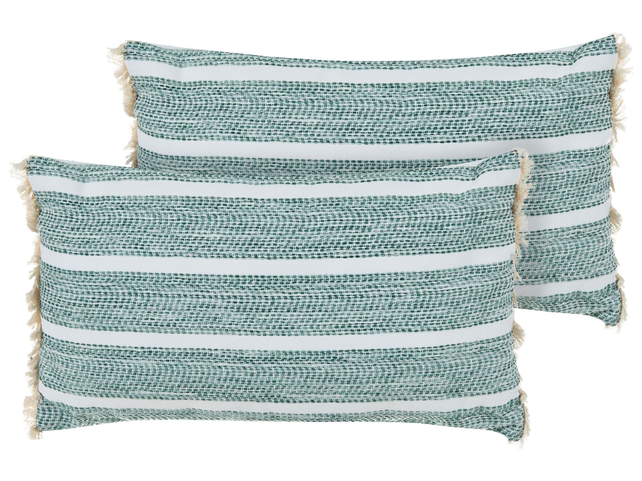 Gartenkissen 2er Set Alpinia Streifenmuster 30 X 50 Cm Olivgrün