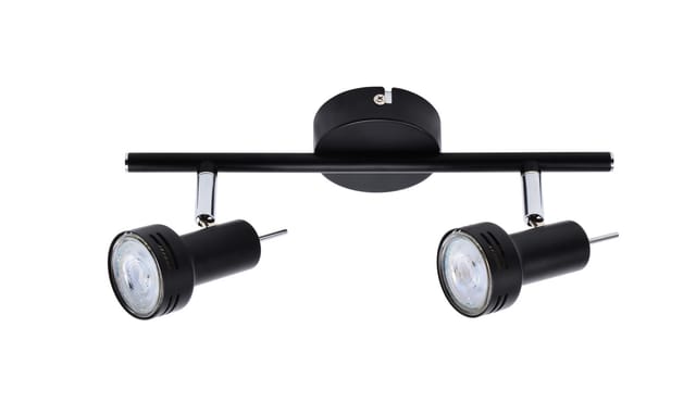 Primaster Deckenstrahler 2er LED Spot New York GU10 8 x 30 x 12 cm schwarz Deckenlampen & Kronleuchter