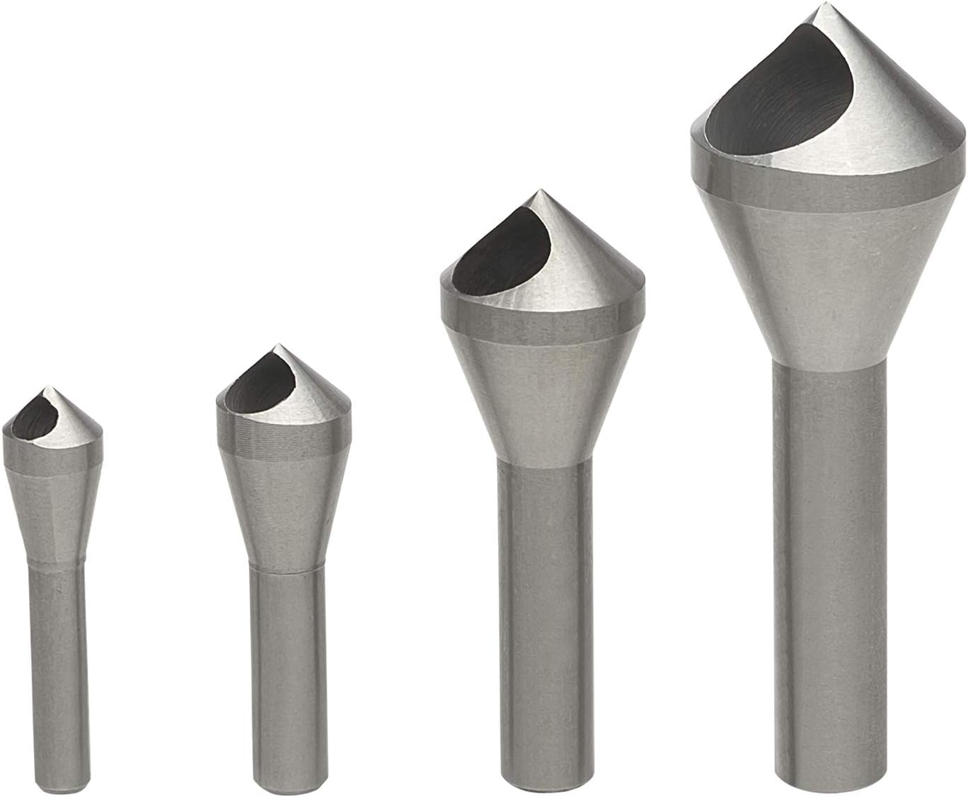 Set Mit 4 Konischen Bohrern Zum Anfasen Und Entgraten, Geeignet Für Holz, Aluminium Und Kunststoff, Tatsächliche Farbe.