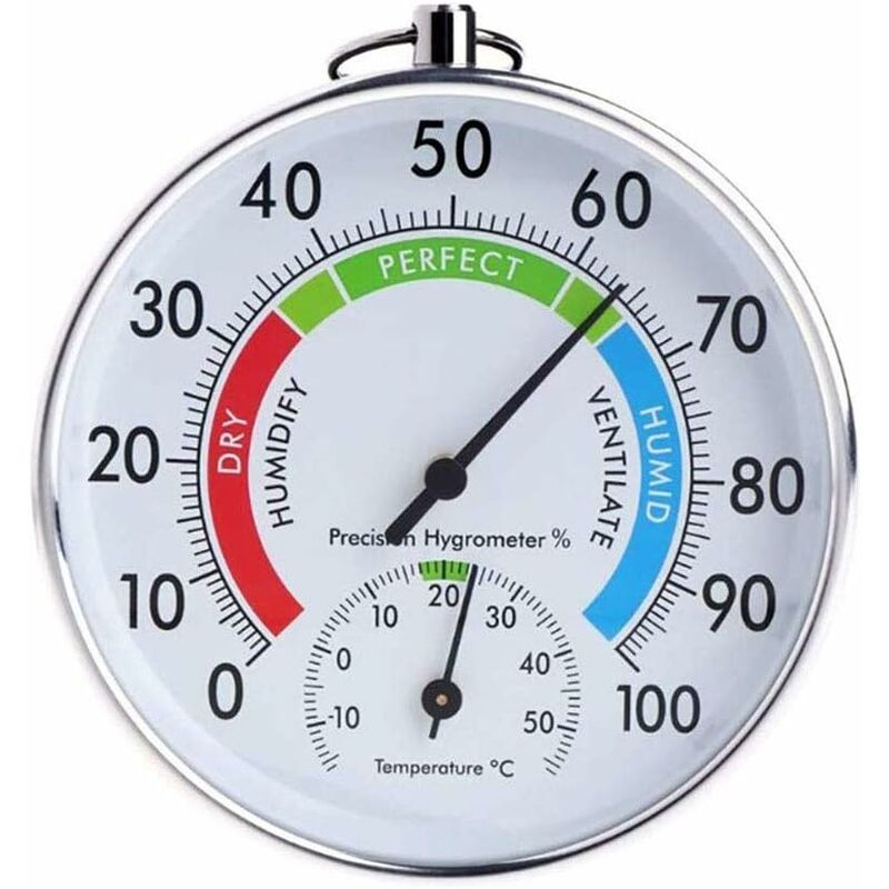 Rundes Innen- Und Außenthermometer, Gartentemperatur-hygrometer (weiß)hohe Qualität, Die Ideale Wahl Für Familien.