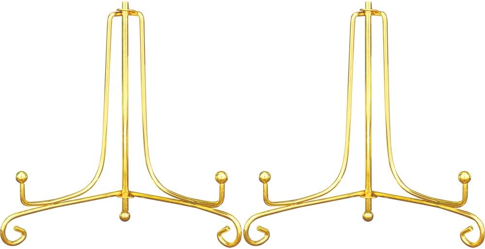 Dieses Set Besteht Aus 2 Dekorativen, Vergoldeten Metallstaffeleien Mit Einer Höhe Von 15 Cm Und Einer Länge Von 6 Zoll Und Eignet Sich Perfekt Zum Präsentieren Von Fotos, Bilderrahmen, Rezepten Und V