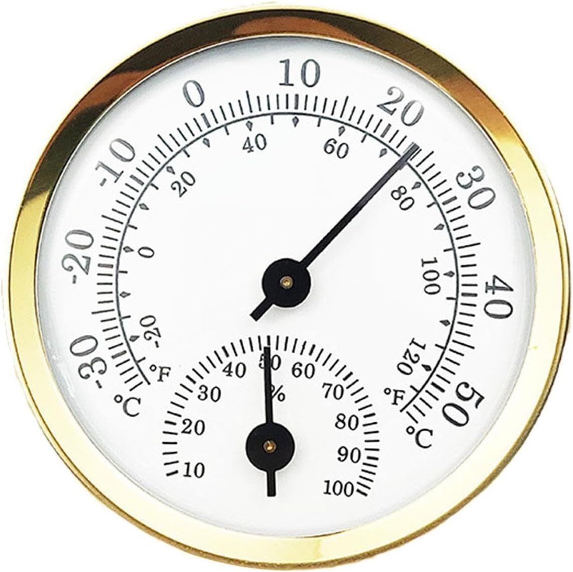 2-in-1-analog-hygrometer Und -thermometer, Mini-thermometer 5,8 Cm, Goldhohe Qualität, Die Ideale Wahl Für Familien.