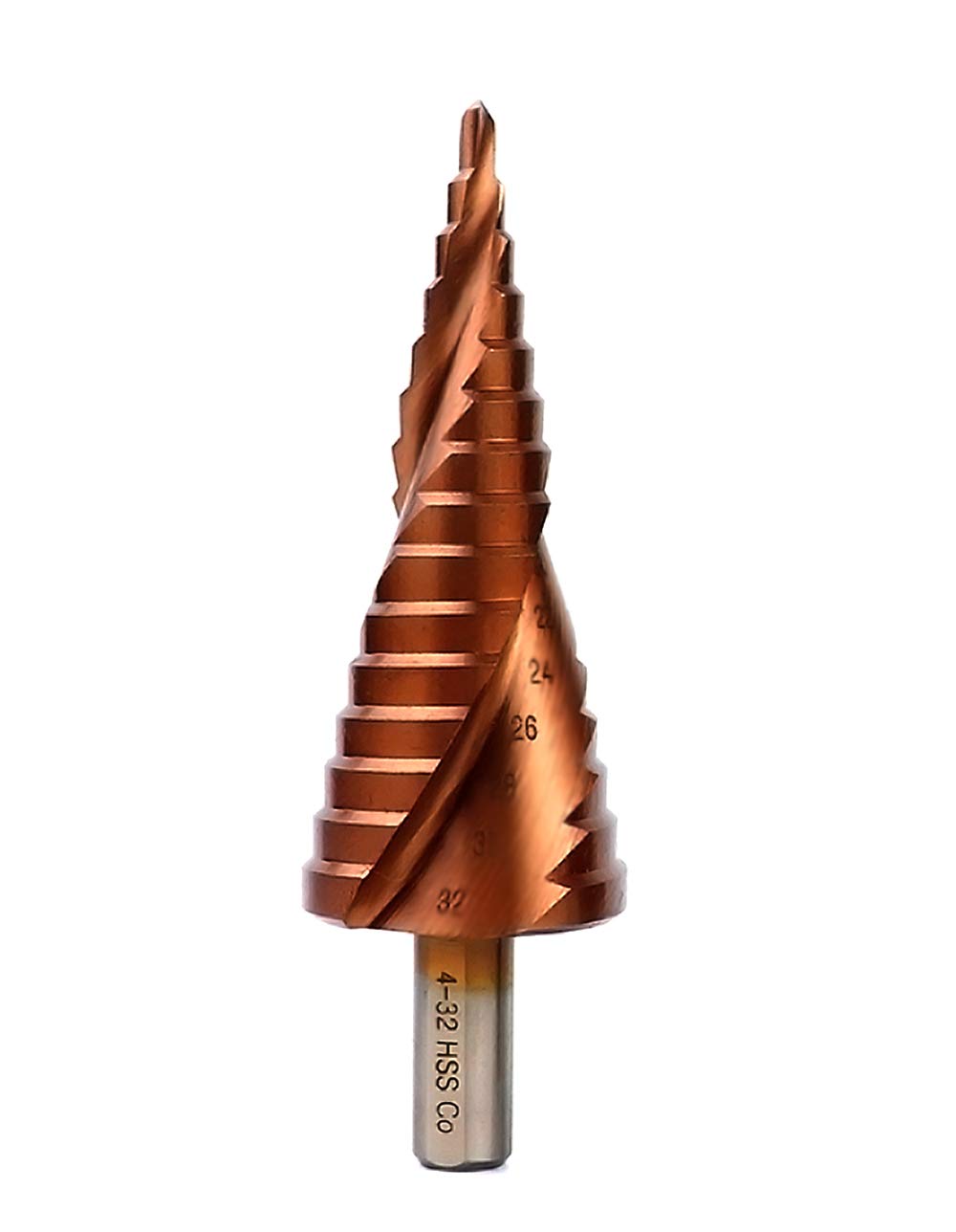 Mengshen 4–32 Mm Stufenbohrer Aus Kobaltlegierung Mit Spiralnut, Hss M35 Zum Aufbohren Von Löchern In Gehärteten Stahlplatten, Dreikantgriff-bohrerset