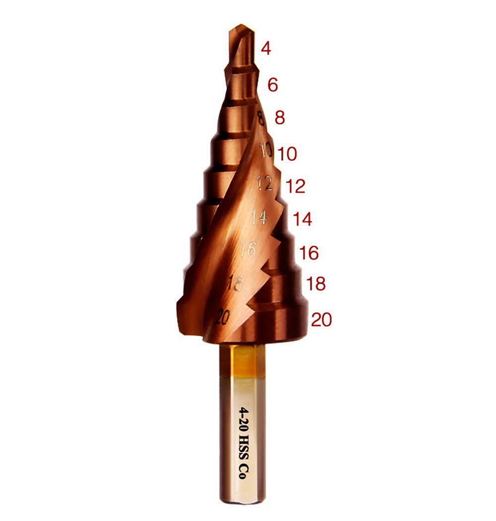 Stufenbohrer M35 Aus Hss 4–20 Mm, Kegelbohrer-set, Spiralbohrer Aus Kobaltlegierung, Dreikantbohrer Aus Kobaltlegierung, Senker