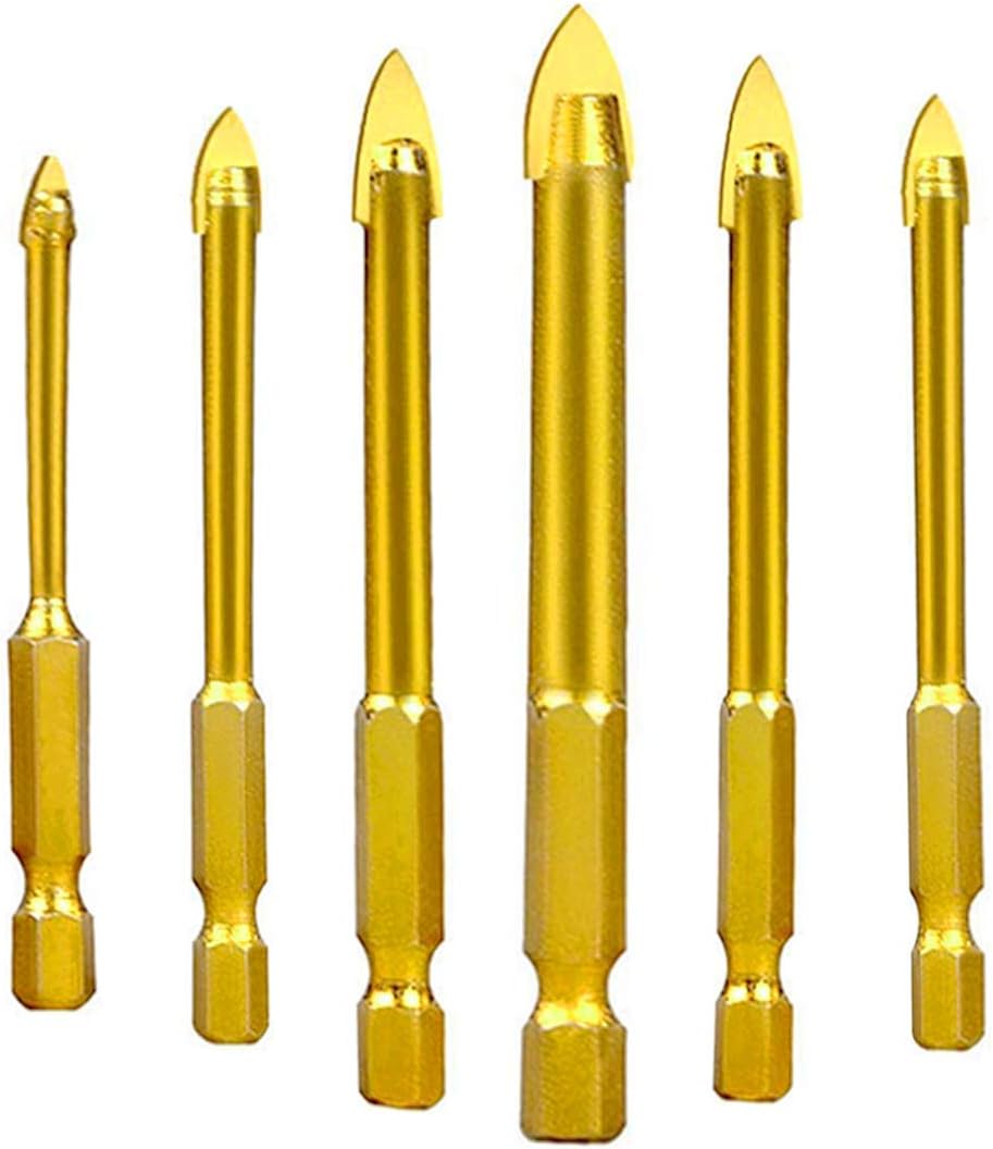 Hartmetallbohrer Für Glas, Keramik, Fliesen Und Kristall Sechskantschaft 3 Mm, 4 Mm, 5 Mm, 6 Mm, 8 Mm Und 10 Mm Packung Mit 6 Bohrern.