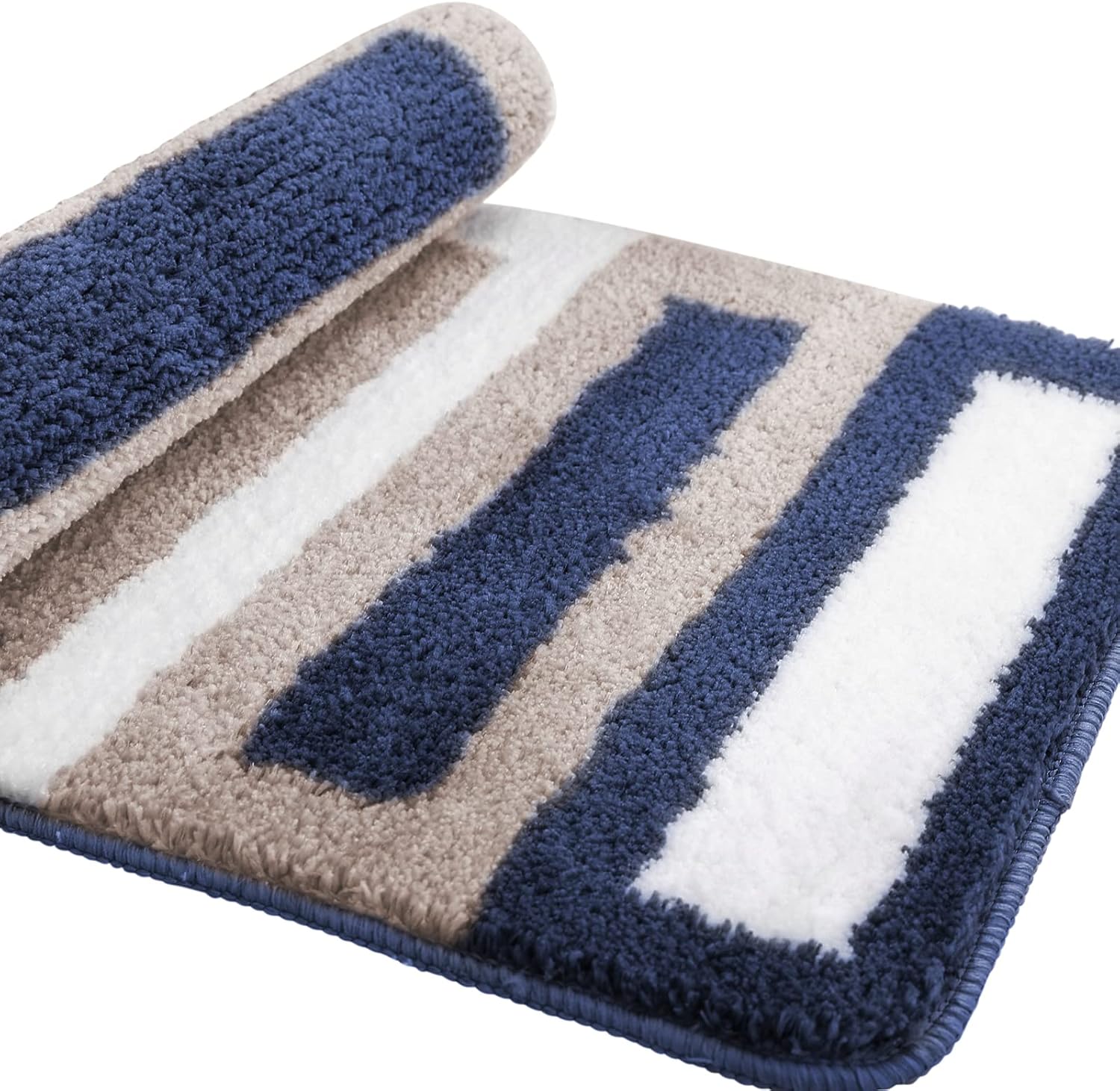 Rutschfeste Badematte, Küchenmatte, Weiche Mikrofaser-badematte, Maschinenwaschbar – 60 X 90 Cm, Blau