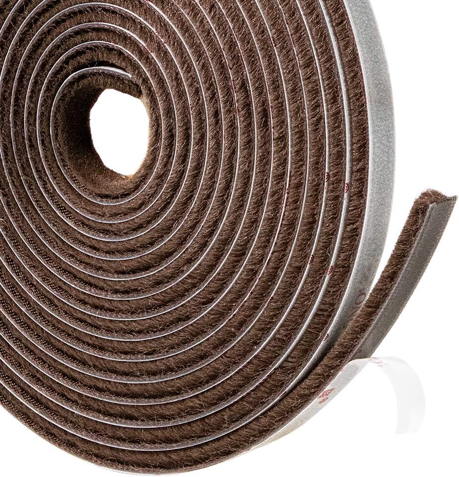 Türdichtungsband – Selbstklebendes Dichtungsband – Für Schiebetüren, Fenster Und Schränke – Braun – 9 Mm X 9 Mm X 5 M