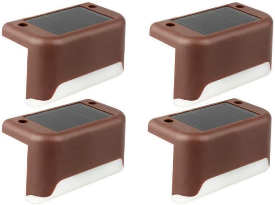 Led-solarleuchten Für Terrasse, Gartenwege, Zaunleitern (4er-set, Braun)hohe Qualität, Die Ideale Wahl Für Familien.