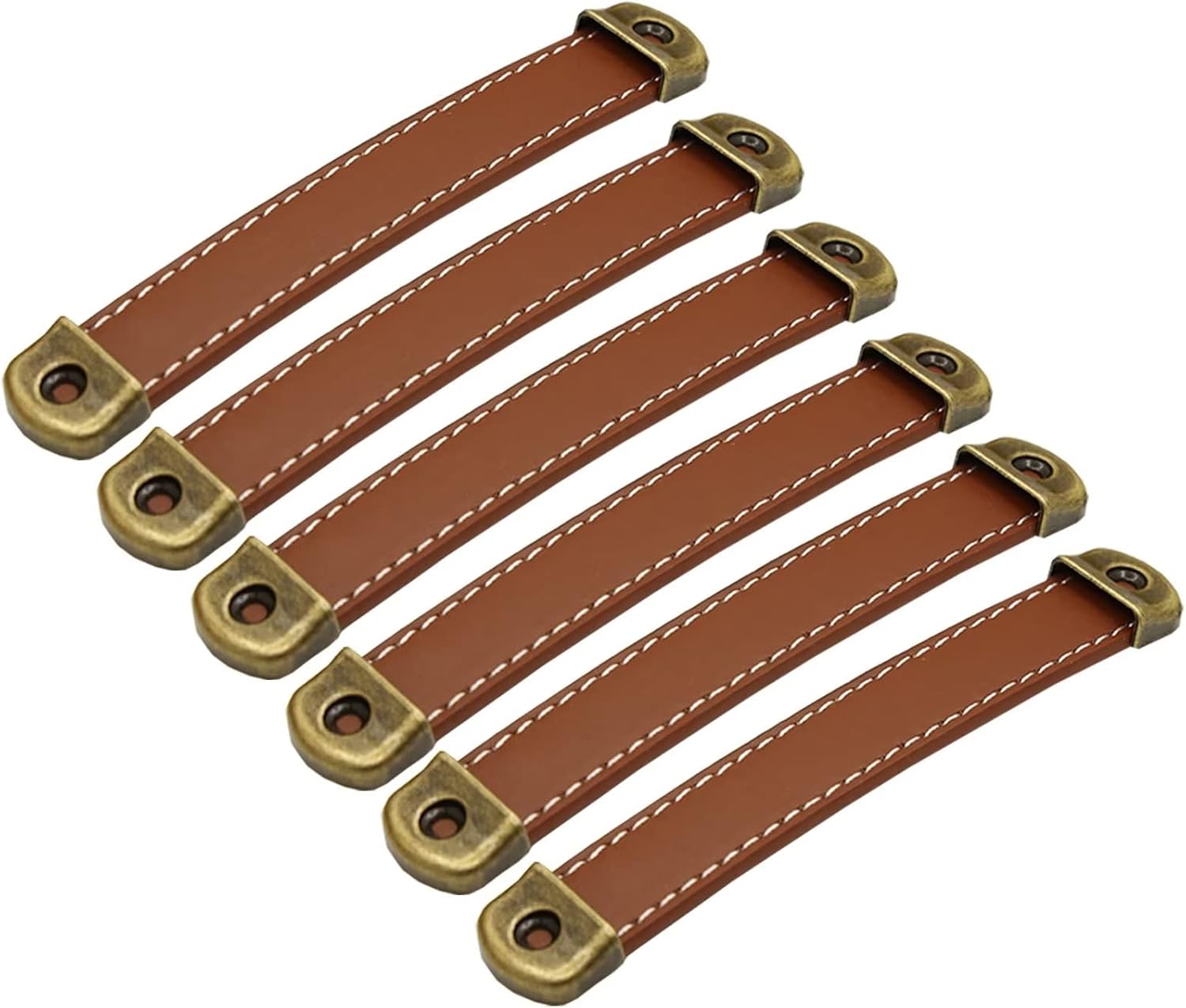 Ledergriff, Lederschubladengriff, 128 Mm Lochabstand, 6 Stück (hellbraun)hohe Qualität, Die Ideale Wahl Für Familien.