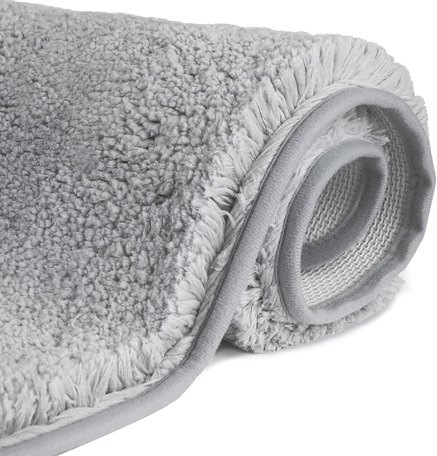 Rutschfeste, Flauschige Mikrofaser-badematte, Maschinenwaschbar, Weich Und Saugfähig, Für Badewanne, Dusche Und Badezimmer – Grau 60 X 80