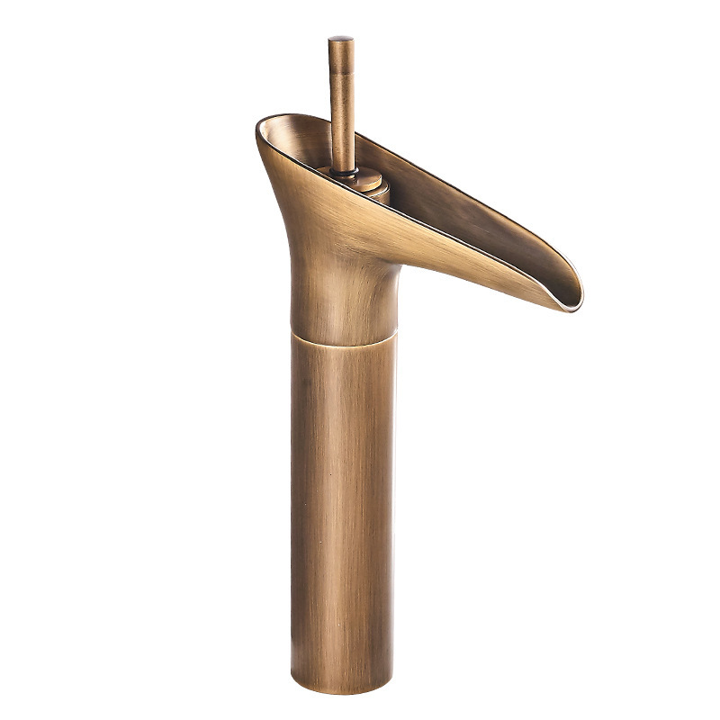 Badarmaturen, Wasserfallarmaturen, Einhebel-waschtischarmaturen Aus Messing, Kupferfarben