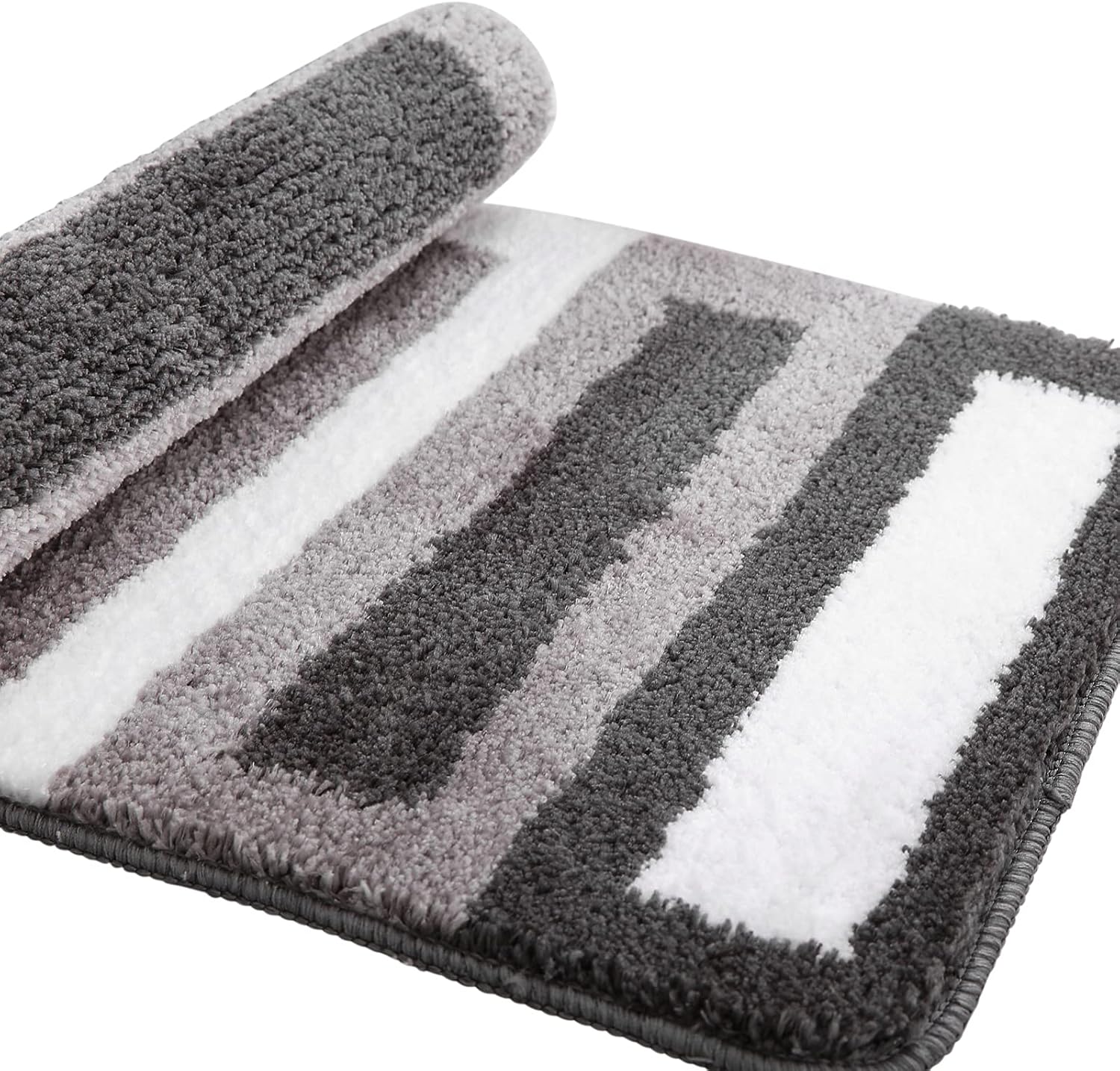 Rutschfeste Badematte, Küchenmatte, Weiche Badezimmermatte, Weiche Mikrofaser-duschmatte, Maschinenwaschbar – 60 X 90 Cm, Grau