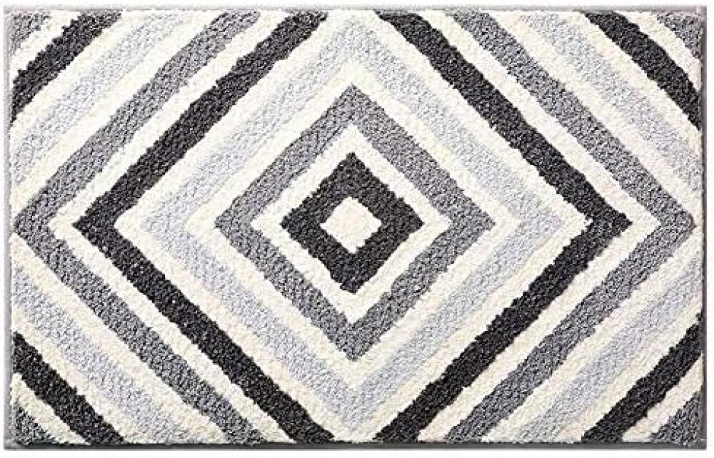 Rutschfeste, Extrem Saugfähige Und Weiche Badematte, Maschinenwaschbar (grau, 50 X 80 Cm)