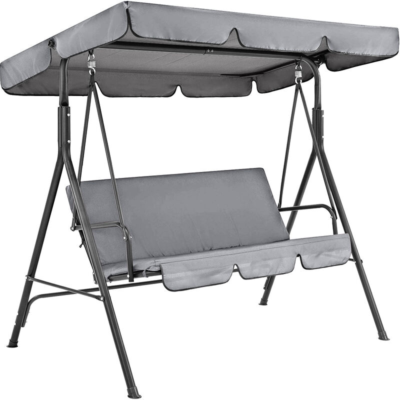 Ersatzstoff Grau-210d Für Gartenschaukel, Ersatzstoff Für Außenschaukel, Ersatzstoff Für Gartenschaukel (höhe 142×120×18cm + Sitzfläche 150×50×10cm)