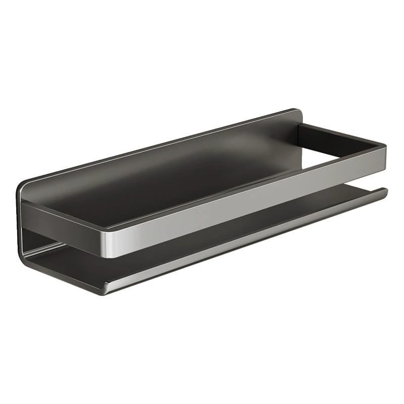 Duschhalterung, Hohe Geländerhalterung, Wandmontiertes Metallregal, 50x13x7,7 Cm (grau)
