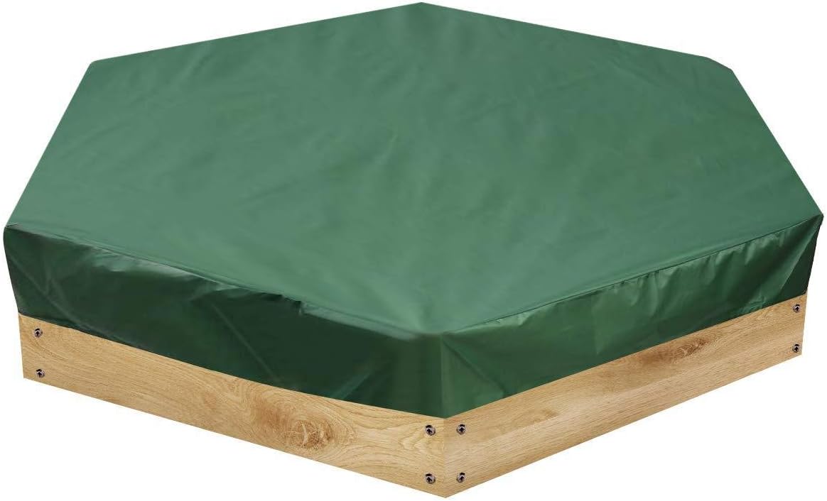 Grüne Sandkastenabdeckung, Sechseckige Poolabdeckung, Aus Hochwertigem Oxford-gewebe, Strapazierfähig Und Leicht Zusammenzufalten (180 X 150 Cm).