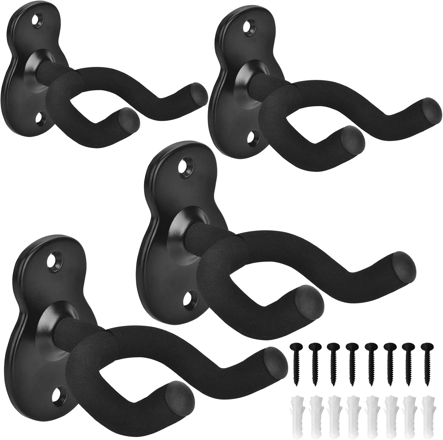 Set Mit 4 Wandhaken Für Akustikgitarre, E-gitarre, Ukulele Und Basshohe Qualität, Die Ideale Wahl Für Familien.