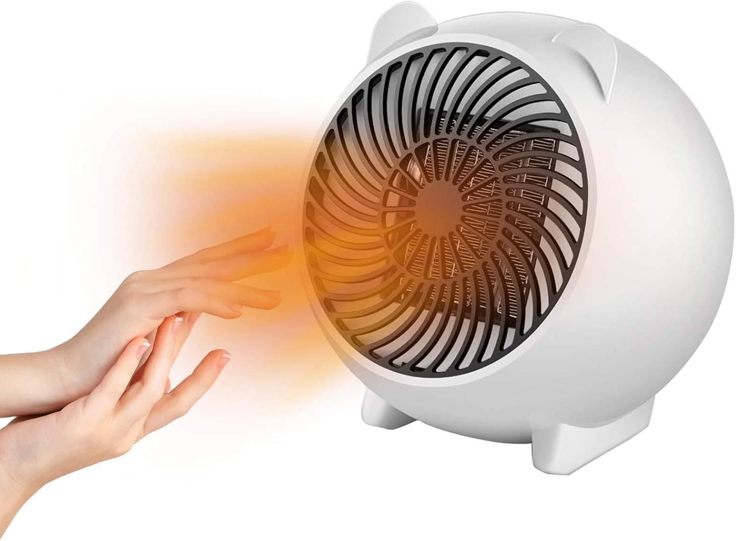 Ventilatorheizung, 500 W, Tragbare Heizung, Schnelles Aufheizen, Überhitzungs- Und Kippschutz, Sicher Und Tragbar, Energiesparend, Für Schlafzimmer, Büro (a)