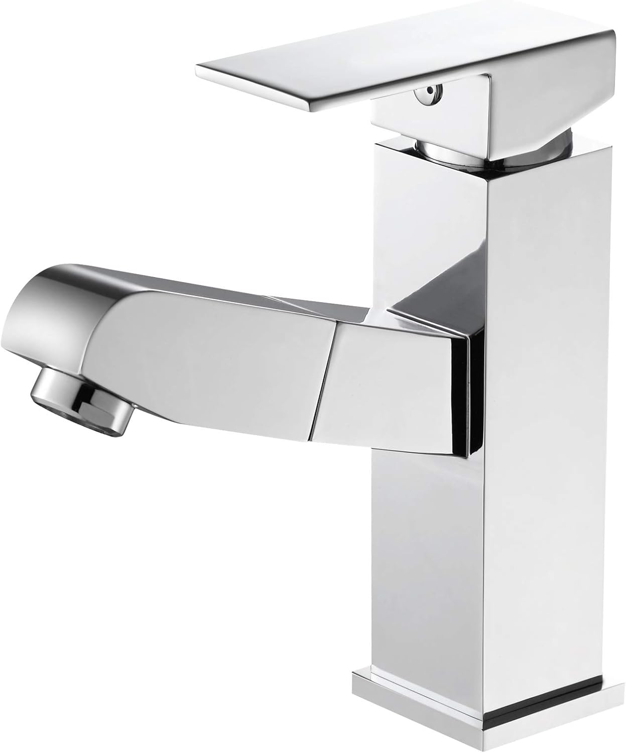 Waschbeckenarmatur, Einhebelmischer Mit Ausziehfunktion, Robustes Messinggehäuse, Warm- Und Kaltwasseranschluss, Einfache Installation, Ideal Für Das Badezimmer.