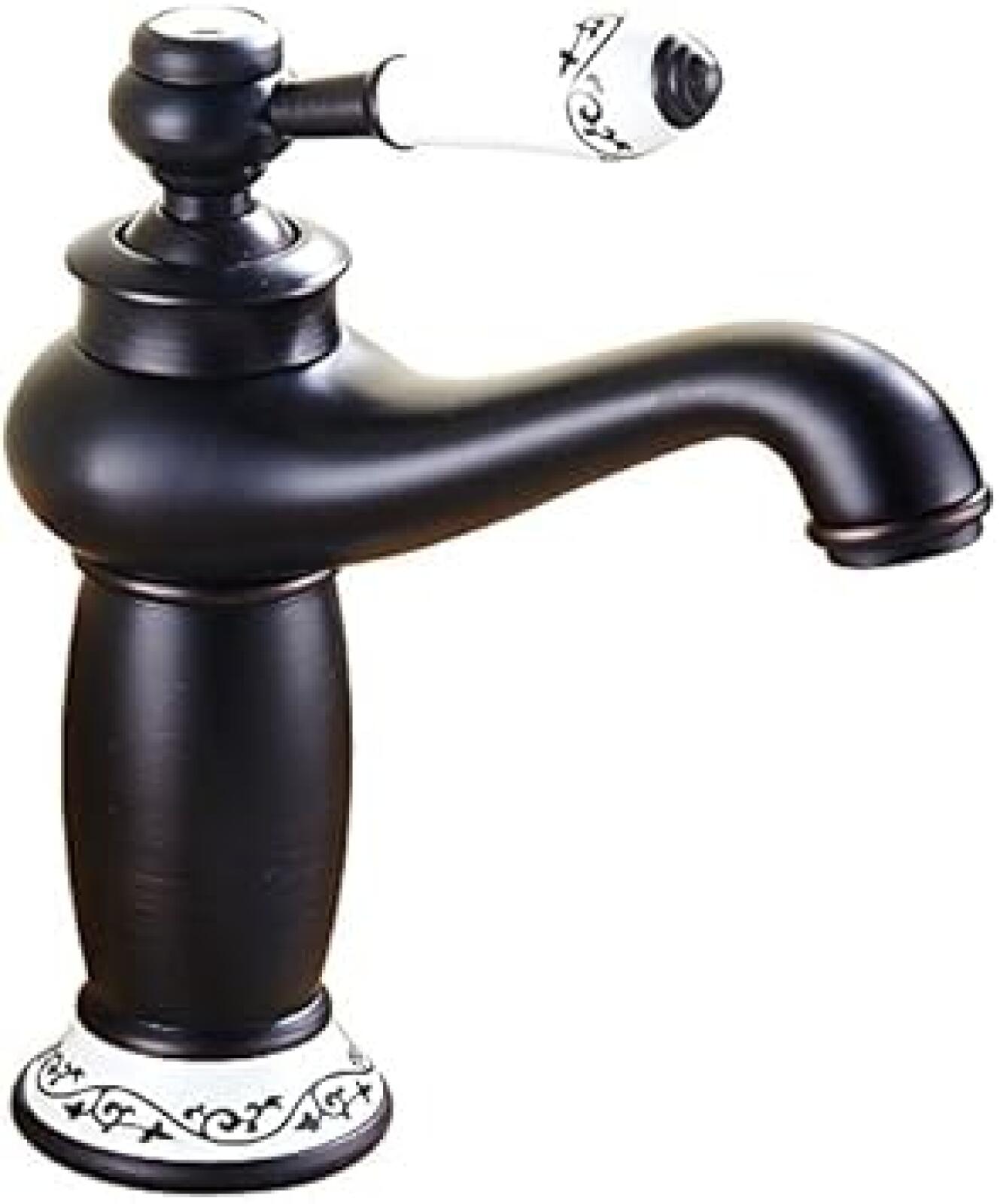 Armatur – Vintage-waschtischarmatur Aus Ölpoliertem Messing In Bronzeoptikhohe Qualität, Die Ideale Wahl Für Familien.