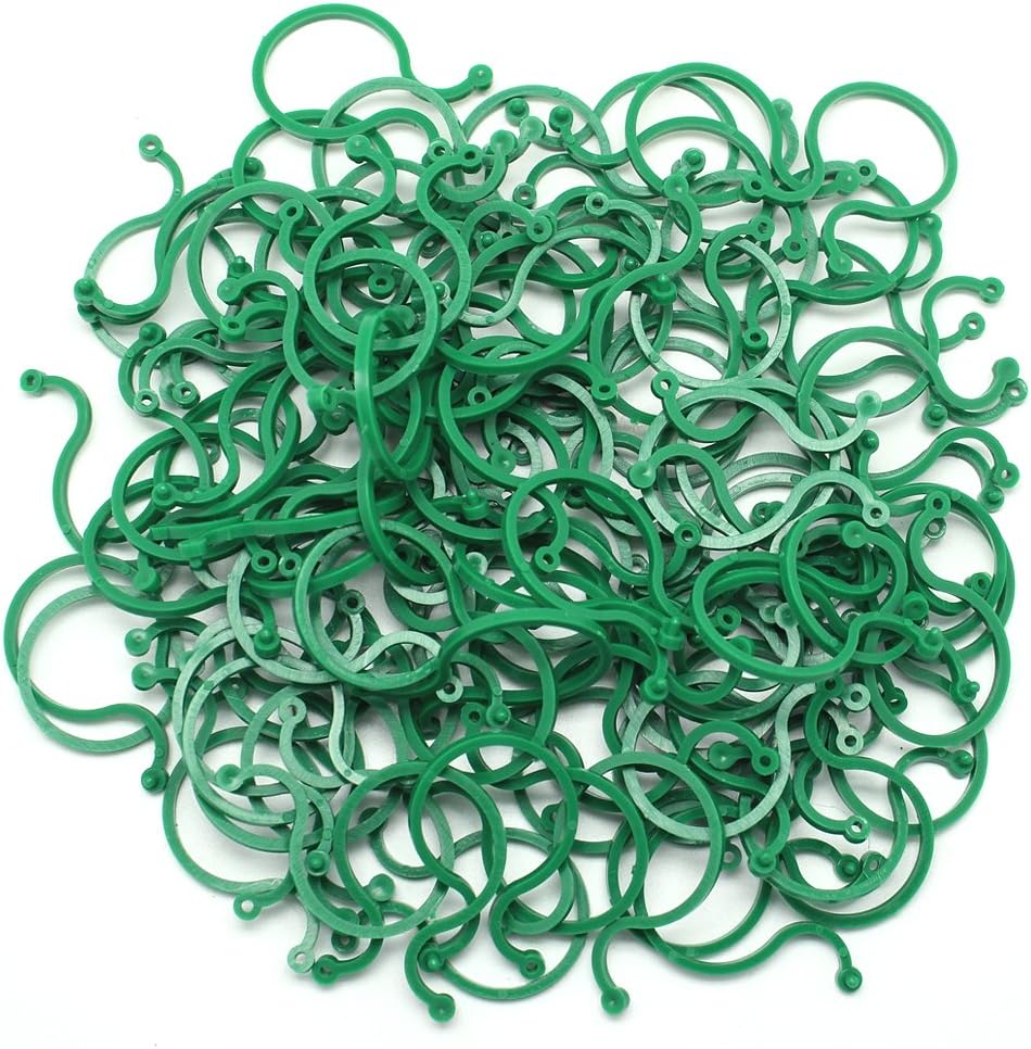 100 Gartenclips, Pflanzenstützen, Gedrehte Seilringe Für Kletterpflanzenhohe Qualität, Die Ideale Wahl Für Familien.